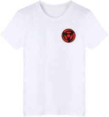 Men's Novelty Tee Tops 3D Printed Cosplay Costumes with The Japanese Anime Naruto T Shirts Uchiha White