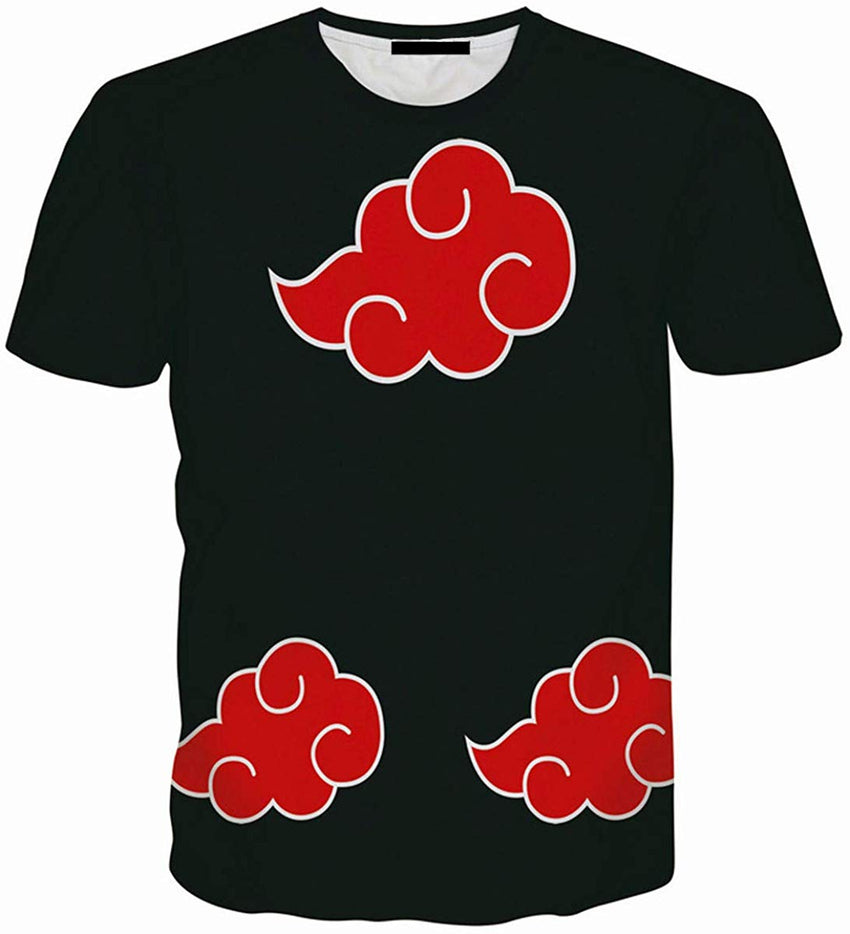 Men Naruto 3D Print Short Sleeve Pullover Regular Fit T Shirt Color 18