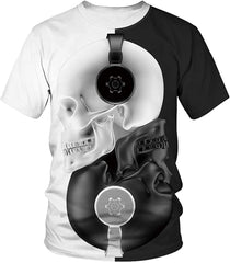 Men's Novelty T Shirt 3D Animal Patterns Short Sleeves s Yin&yang 1