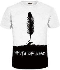 Unisex Men Women Realistic 3D Digital Print Couples Short Sleeve T Shirts Casual Tees LYT091 Lyt115 white