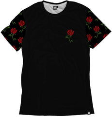 Men's Casual Short Sleeve Vibrant Tee Shirts Roses
