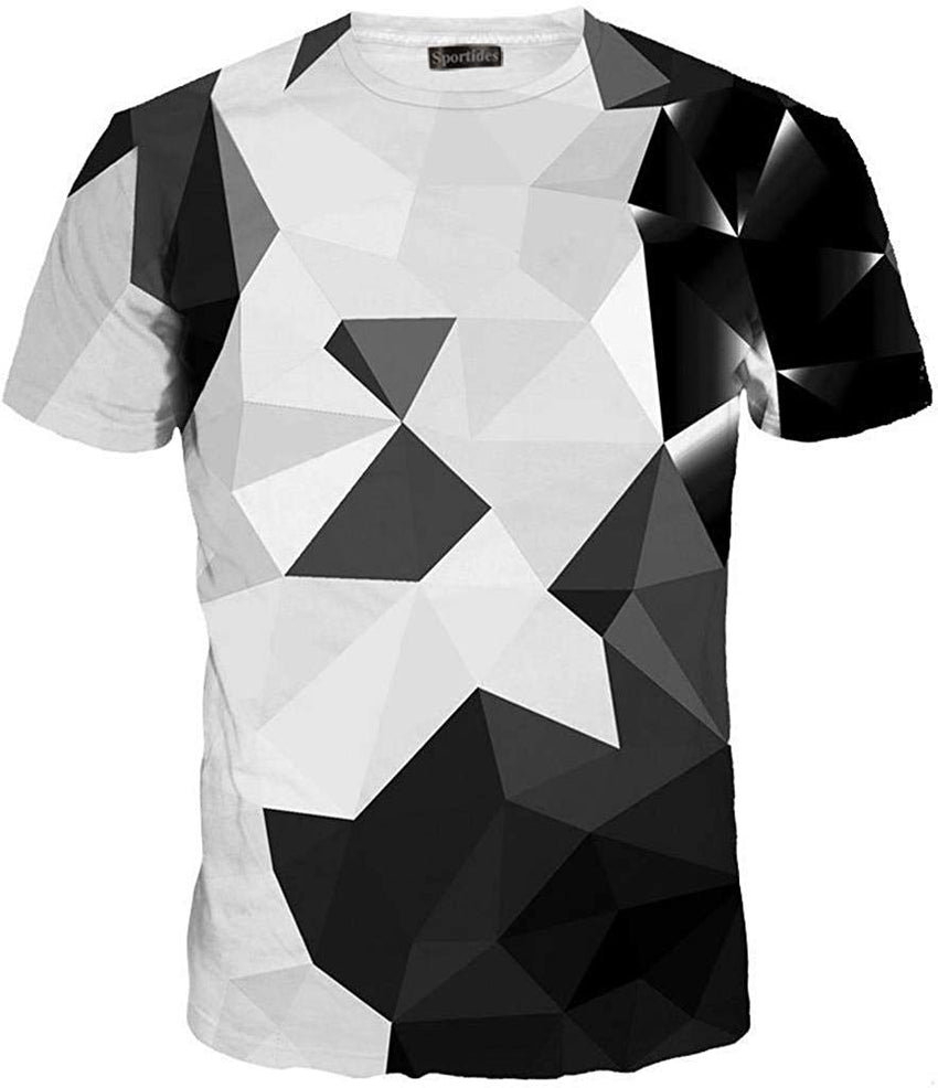 Unisex Men Women Casual 3D Printed Short Sleeves Couple T Shirt Tee LYT001 Lyt023 white