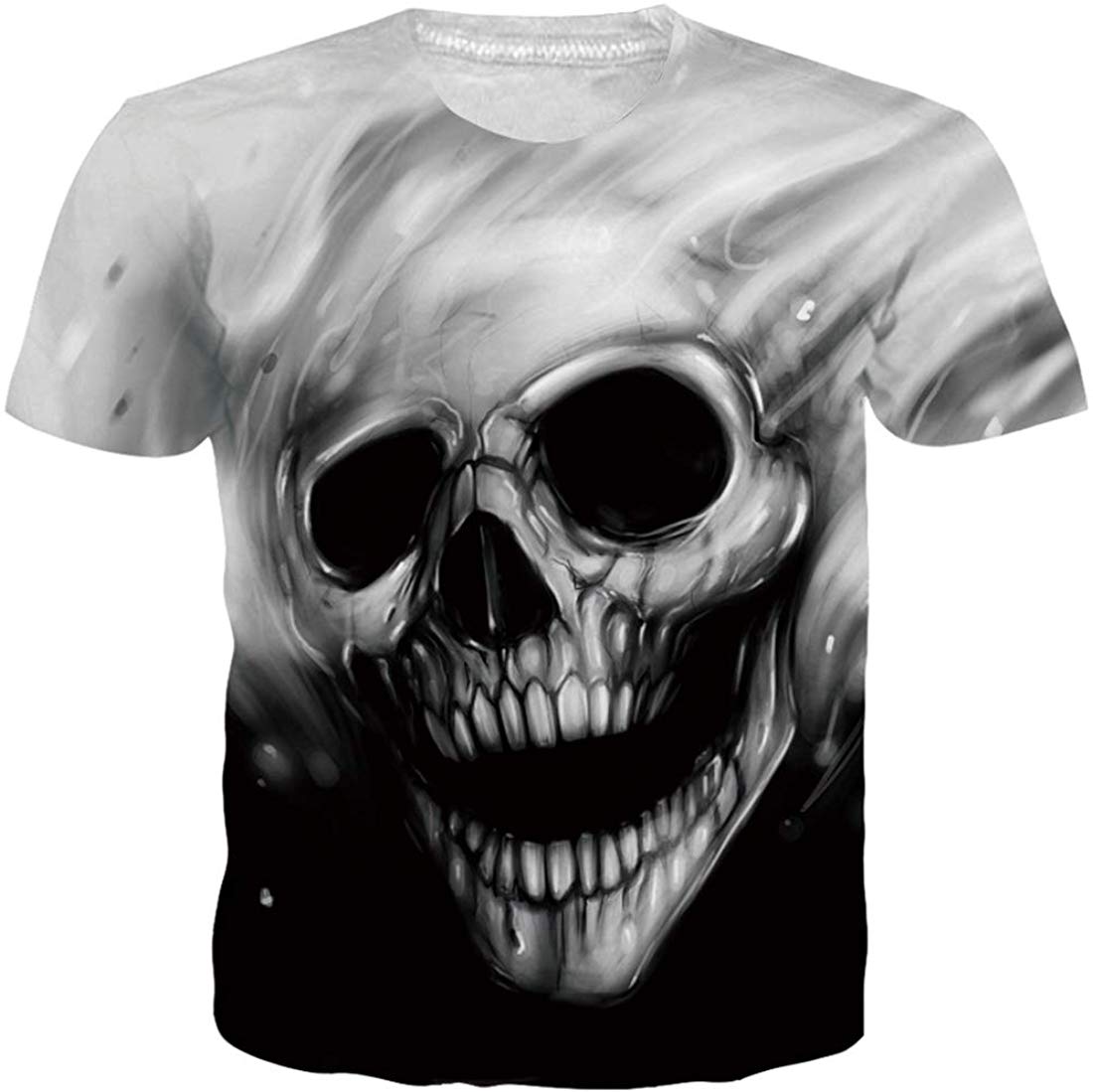 Unisex T Shirts 3D Printed Cool Graphic Tees Funny Casual Short Sleeve Tops M XXL Skull