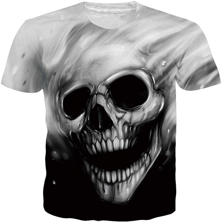 Unisex T Shirts 3D Printed Cool Graphic Tees Funny Casual Short Sleeve Tops M XXL Skull