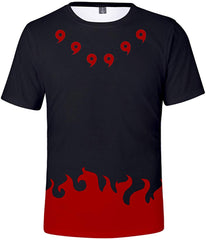 Men's Novelty Tee Tops 3D Printed Cosplay Costumes with The Japanese Anime Naruto T Shirts Comma R 2099