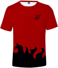 Men's Novelty Tee Tops 3D Printed Cosplay Costumes with The Japanese Anime Naruto T Shirts Z Seven