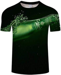 Summer Men's Clothing O Neck Clock Jacket Beer Short Sleeved 3D T Shirt Large Size 5XL Txkh3077