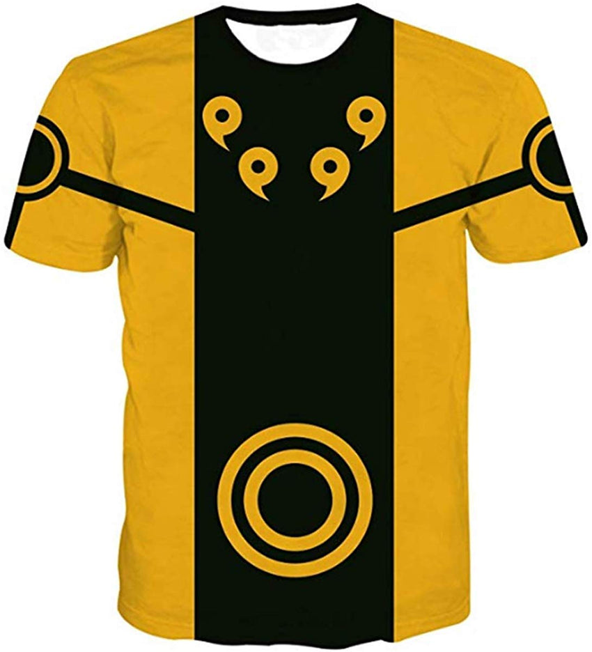 Men Naruto 3D Print Short Sleeve Pullover Regular Fit T Shirt Color 6