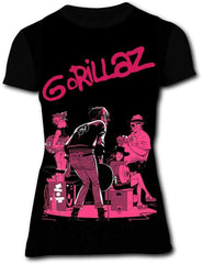 Fashion Gori llaz T Shirt for Women Short Sleeve Girls Shirts Tees Tops Black