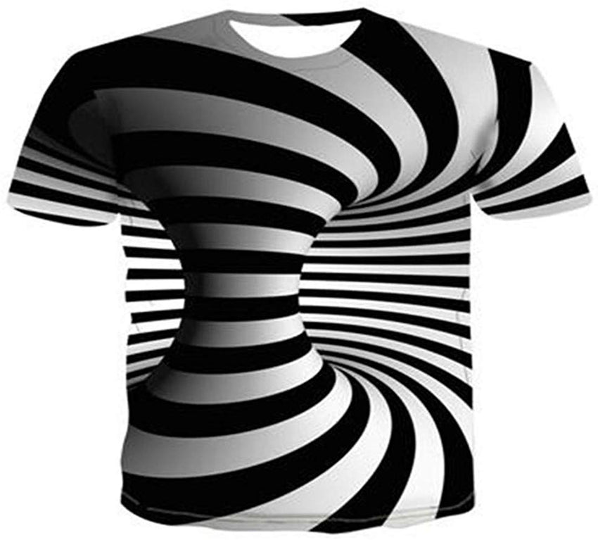Men's T Shirt Casual Short Sleeve 0 Collar Fashion Fun Print 3D T Shirt Dz 025