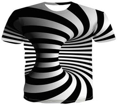 Men's T Shirt Casual Short Sleeve 0 Collar Fashion Fun Print 3D T Shirt Dz 025