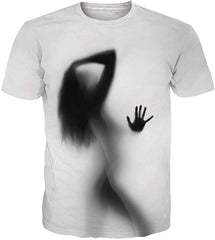 Mens T Shirts 3D Graphics Print Short Sleeve Funny Summer T Shirts Shadow