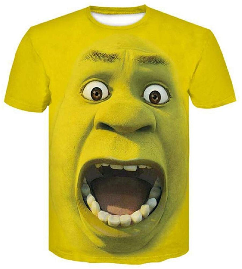 Funny 3D Print Green Short Sleeve Tshirt Adult Cosplay Casual Wear Shirt Nature