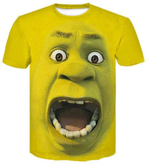 Funny 3D Print Green Short Sleeve Tshirt Adult Cosplay Casual Wear Shirt Nature