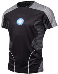 Mens Sport Compression Shirt Men Fit Tight Bodybuilding T Shirts Tops Color F
