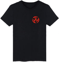 Men's Novelty Tee Tops 3D Printed Cosplay Costumes with The Japanese Anime Naruto T Shirts Uchiha Black