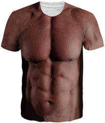 Mens T Shirts 3D Graphics Print Short Sleeve Funny Summer T Shirts Chest