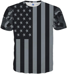 Unisex 3D Pattern Printed Casual Short Sleeve T Shirts Tees Multi color14