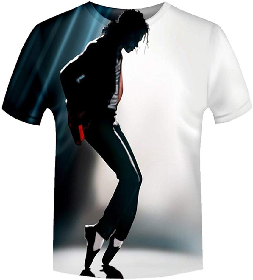 Summer Fashion Women Men Printed Short Sleeve Tee Tops T Shirts Michael Jackson