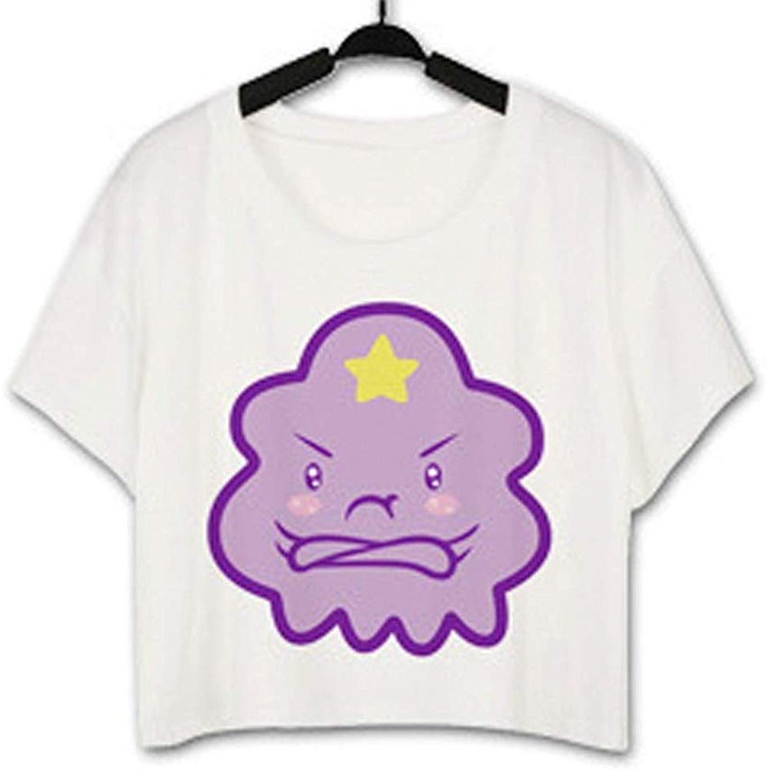 Women's Summer 3D Digital Printed Baggy Bat Casual T Shirt Purple