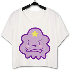 Women's Summer 3D Digital Printed Baggy Bat Casual T Shirt Purple