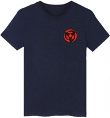 Men's Novelty Tee Tops 3D Printed Cosplay Costumes with The Japanese Anime Naruto T Shirts Uchiha Blue