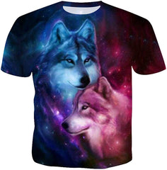 Unisex Casual Cool 3D T Shirts Summer Fashion Shirts Wolf 2