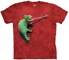 Climbing Chameleon T shirt Red