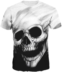 Unisex 3D Wolf T Shirts Couples Summer Short Sleeve T Shirts Casual Tees Skull Face
