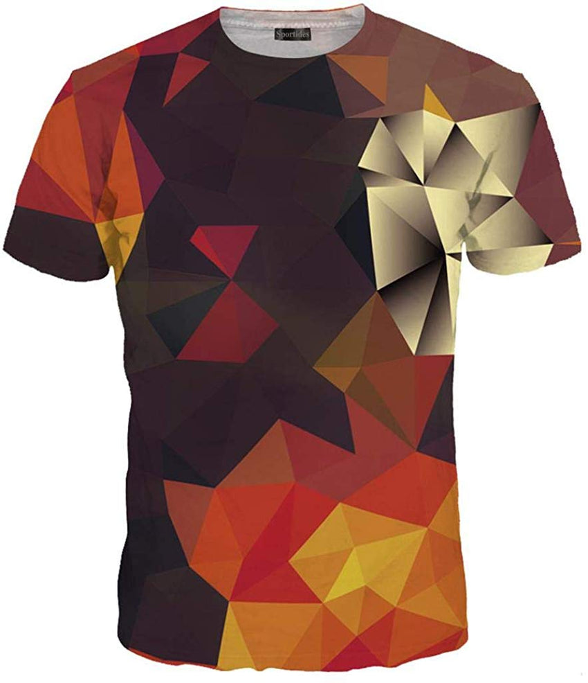 Unisex Men Women Casual 3D Printed Short Sleeves Couple T Shirt Tee LYT091 Lyt121 multicolor
