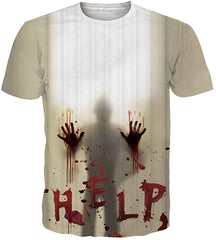 Unisex Short Sleeve T Shirts 3D Novelty Print Casual Funny Graphic Tees S 3XL A3 Halloween help