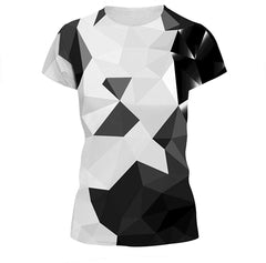 Velynce Unisex Thin Shirts Stylish 3D Digital Printed Lion Skull Casual Personality T Shirts Couple Clothing Geometric #6