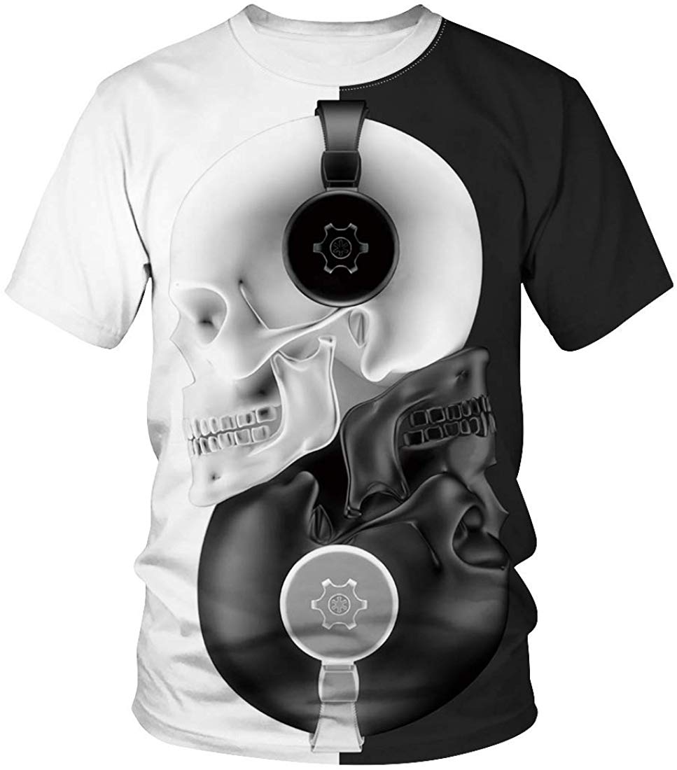 Fashion Mens 3D Digital Printed Design Pattern T Shirts Top Tees Horse