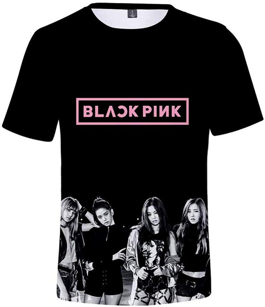 Kpop Printing T Shirt Jisoo Jennie Rose Lisa Jisoo Shirt Tee For Womens Mens Black G