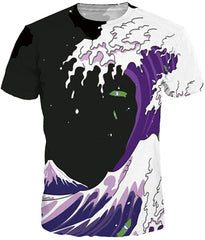 Men's 3D Print T Shirt Animal Adult Funny Novelty T Shirt Young Men Tee Short Sleeve Crew Neck Wave02