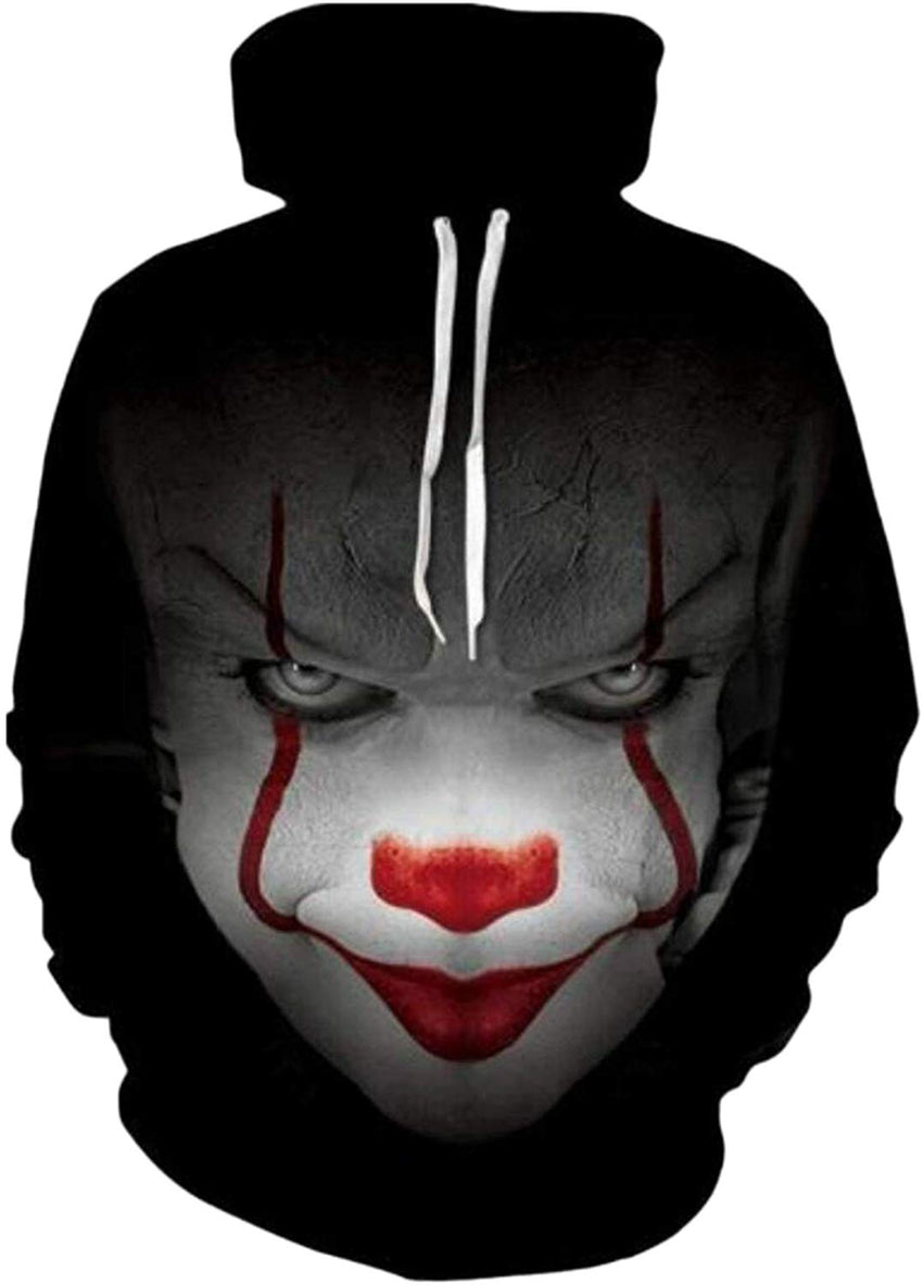 Men's T Shirt Short Sleeve 3D Print Clown Shirts Funny Black1