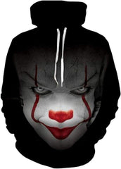 Men's T Shirt Short Sleeve 3D Print Clown Shirts Funny Black1