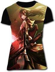 Sunset RW by Girl Ru by Women's T Shirt Classic 3D Crew Neck T Shirt Tops Short Sleeves Tees Black