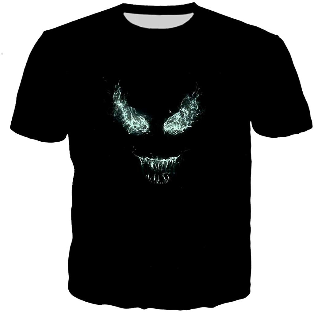 3D Unisex 3D Printed Spiderman Venom Villain Skull T shirt Funny Dy 03