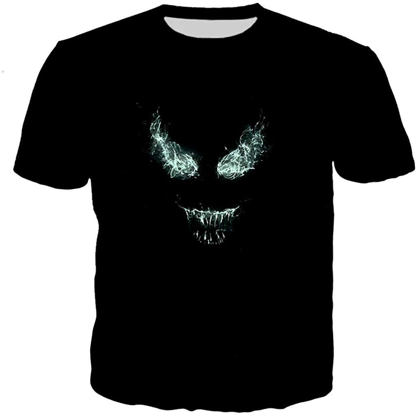 3D Unisex 3D Printed Spiderman Venom Villain Skull T shirt Funny Dy 03