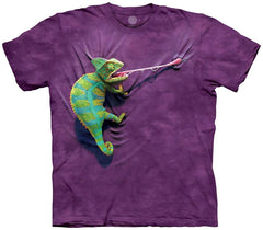 Climbing Chameleon T shirt Purple