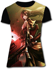 Women's RW by Handsome Ru by 3D Print Classic Short Sleeve T Shirt Black