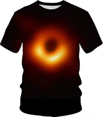 Unisex Men 3D Printed Casual Summer Short Sleeve T Shirts Tees Black Hole
