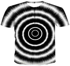 Men's T Shirt Casual Short Sleeve 0 Collar Fashion Fun Print 3D T Shirt Dz 024