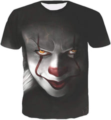 Men's T Shirt Short Sleeve 3D Print Clown Shirts Funny Style3
