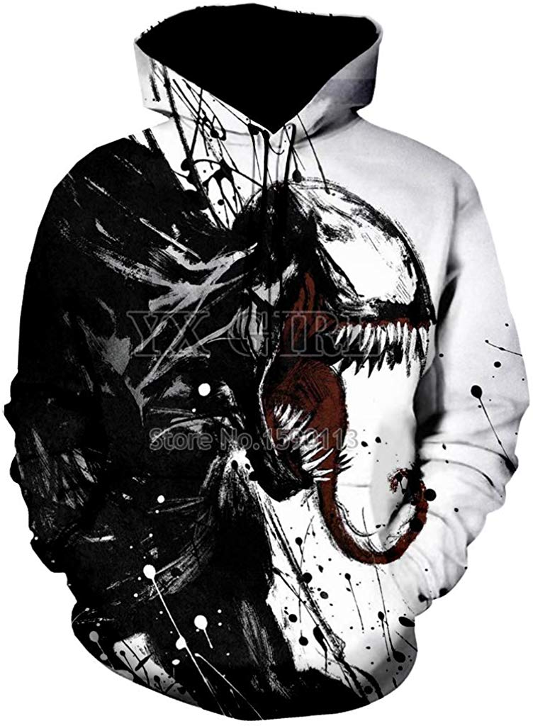 3D Unisex 3D Printed Spiderman Venom Villain Skull T shirt Funny Turtle 
