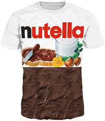 Men's Colorful 3D Animal Galaxy Print T Shirt Short Sleeve Fashion Casual Tees Chocolate Sauce