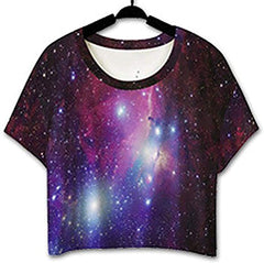 Women's Summer 3D Digital Printed Baggy Bat Casual T Shirt Starry2