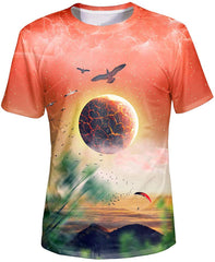 Unisex 3D Graphic T Shirt Colorful Design Short Sleeve Crewneck Digital Tee for Young Design31