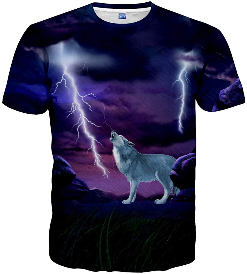 Unisex 3D Pattern Printed Casual Short Sleeve T Shirts Tees Multi color39